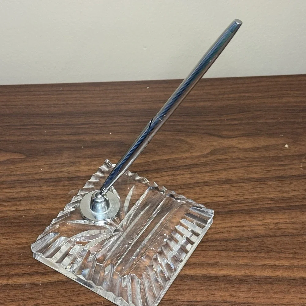 Waterford Crystal Executive‎ Desk Pen Holder and Pen 4